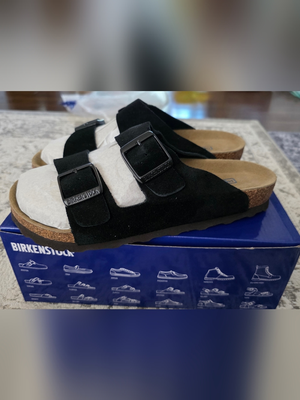 Birkenstock Soft Bed Arizona Black 43 - Narrow Mens 10 - Picture 5 of 9